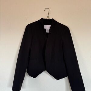 Bar III Black Cropped Open-Front Blazer